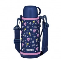 Thermos Vacuum Insulated 2 Way Bottle 800ml - Happy Hearts